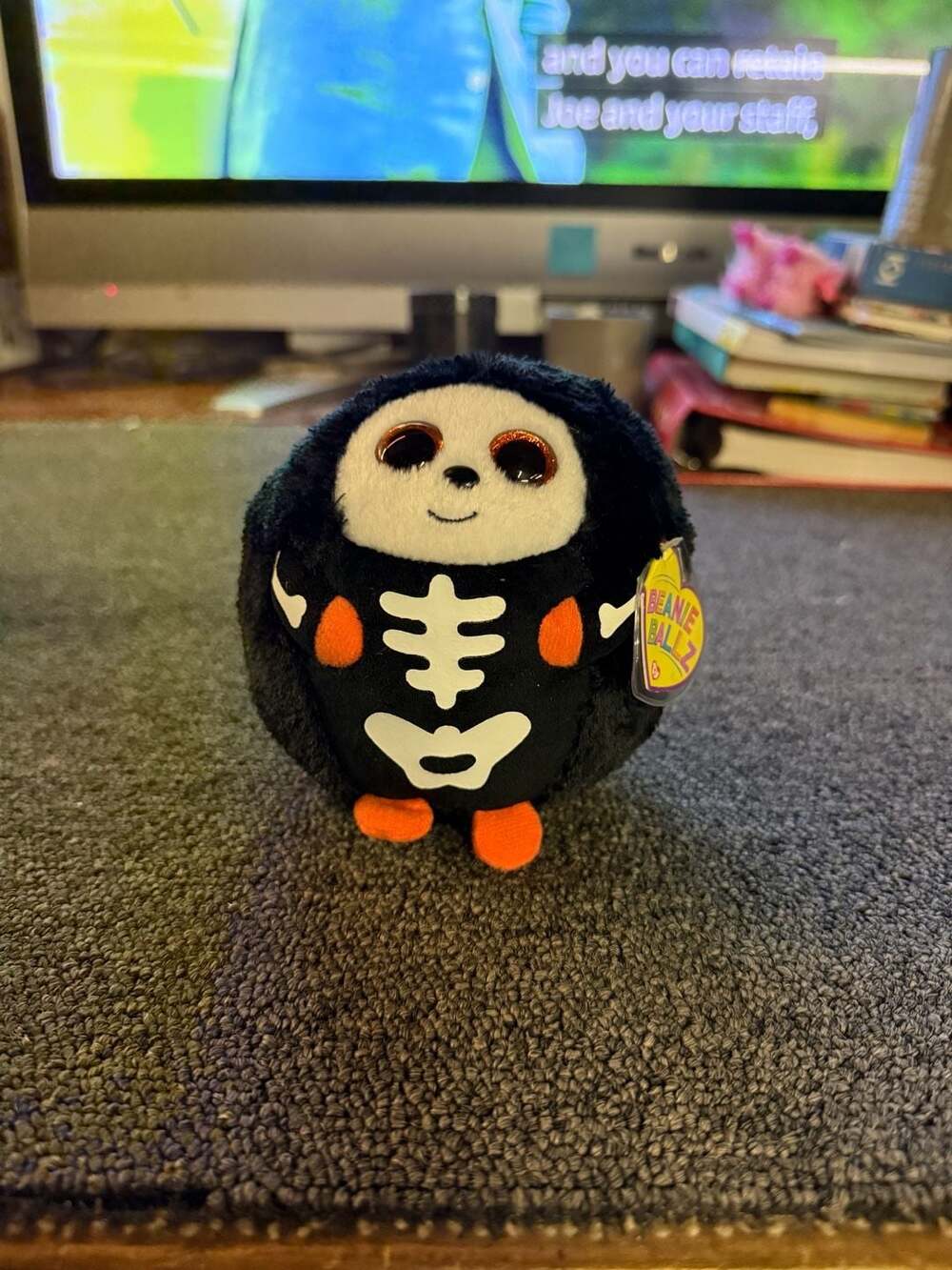 Ty Beanie Ballz Bones Skeleton Plush